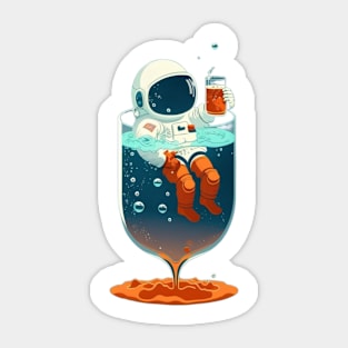 Astronaut in a glass Sticker